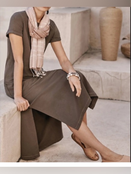 J. Jill Olive Maxi T-Shirt Dress